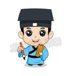 卡通书生蓝色版