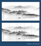 黑白山水画