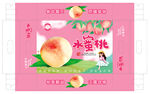 水蜜桃包装平面展开图
