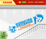 科技创新楼梯文化墙