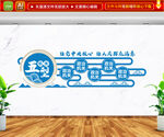 五型机关文化墙