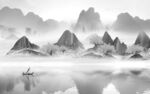 水墨灰色新山水画 TIf分层