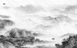简约灰色新山水画 TIf分层