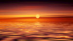 日落夕阳倒影