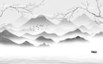别墅客厅灰色山水 TIf分层