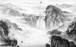 新中式客厅灰色山水 TIf分层