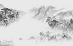 最新 灰色背景山水 TIf分层