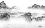 别墅 灰色大气山水 Tif分层