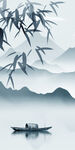 水墨简约山水玄关 Tif分层