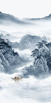 高清玄关新款山水 Tif分层