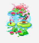 山水画  