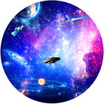 圆形宇宙星空