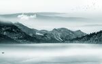 背景墙新意境山水画 Tif分层