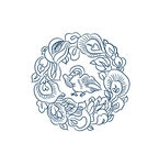 鸳鸯花卉纹.
