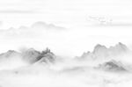 简约新中式山水背景墙