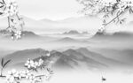 客厅灰色新山水图 TIF分层
