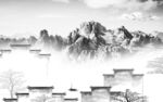 新中式风山水画 Tif分层