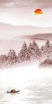 中式玄关意境山水 TIf分层