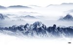 简约最新墙画山水 TIf分层