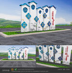 户外党建雕塑核心价值观