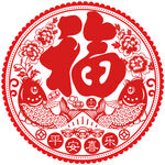 新年福字剪纸窗花