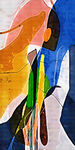 现代抽象油画壁画背景墙装饰画