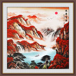 鸿运当头 聚宝盆 风水画