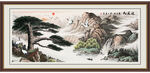 迎客松国画