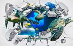 3D海底世界破墙背景墙
