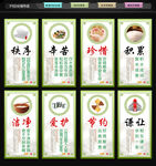 企业学校食堂餐厅文化标语展板