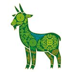 羊传统插画矢量设计