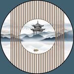 新中式圆形装饰画