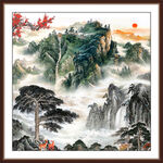 国画泰山风光