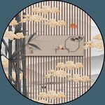 新中式圆形装饰画 