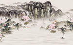 古风 沙发新山水画 tIf分层