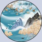 新中式圆形装饰画 