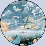 新中式圆形装饰画