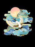 国潮山水花鸟素材