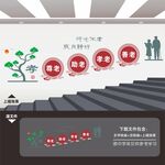 居家养老服务中心楼梯楼道文化墙