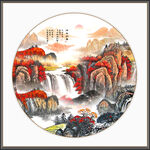 玄关山水画 