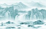 中式 现代风山水画 Tif分层