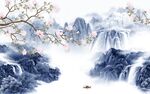 最新简约风山水画 TIf分层