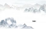 新中式山水背景墙