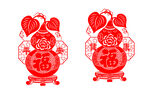 福葫芦窗花剪纸