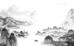 爆款灰色意境山水 TiF分层