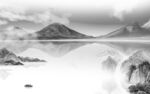 高清灰色爆款山水 tif分层