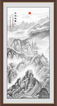 竖幅水墨画