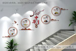 琴棋书画校园楼梯文化墙