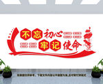 不忘初心文化墙