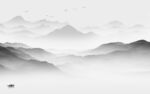 高端 灰色高清山水 TIf分层